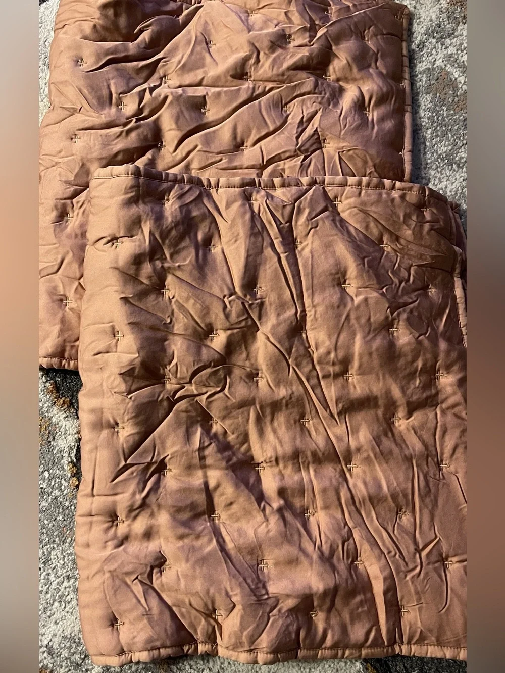 NWOT Quince Bamboo Dream Quilted Sham Set, King (Clay)